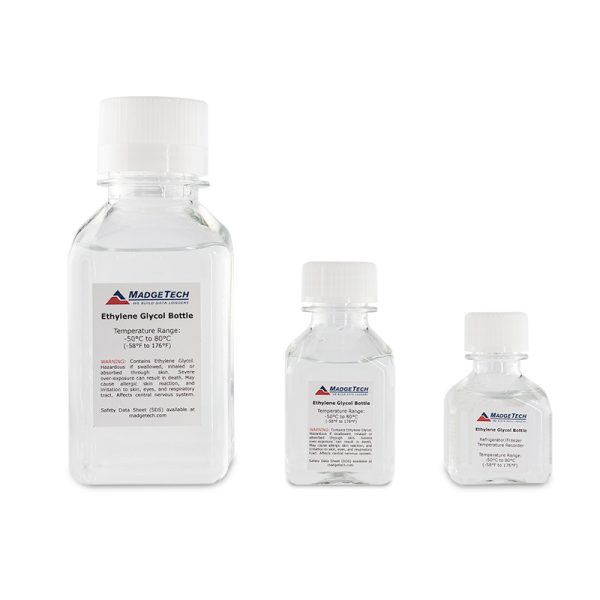 MADGETECH-Ethylene Glycol Bottles, available in 30 ml, 60 ml and 250 ml.