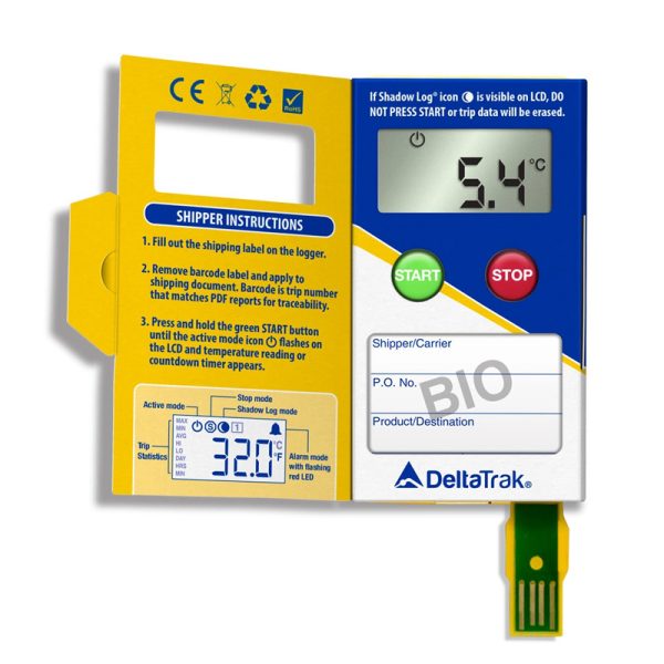 DeltaTrak.FlashLink® PDF Vaccine In-Transit Logger-40458-09